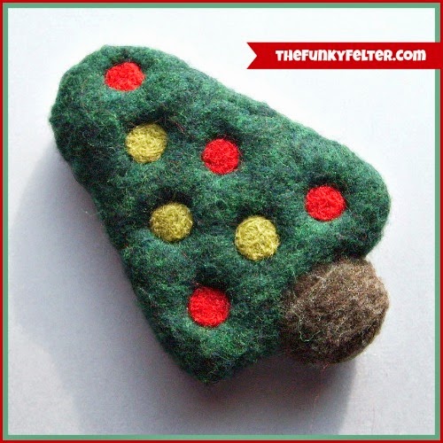 The Funky Felter Needle and Wet Felted Christmas Tree Decoration