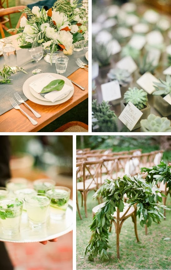 Green and Ivory Garden Wedding Inspiration Board
