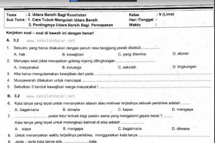 Contoh Soal Uts Bahasa Indonesia Kelas 5 Semester 2