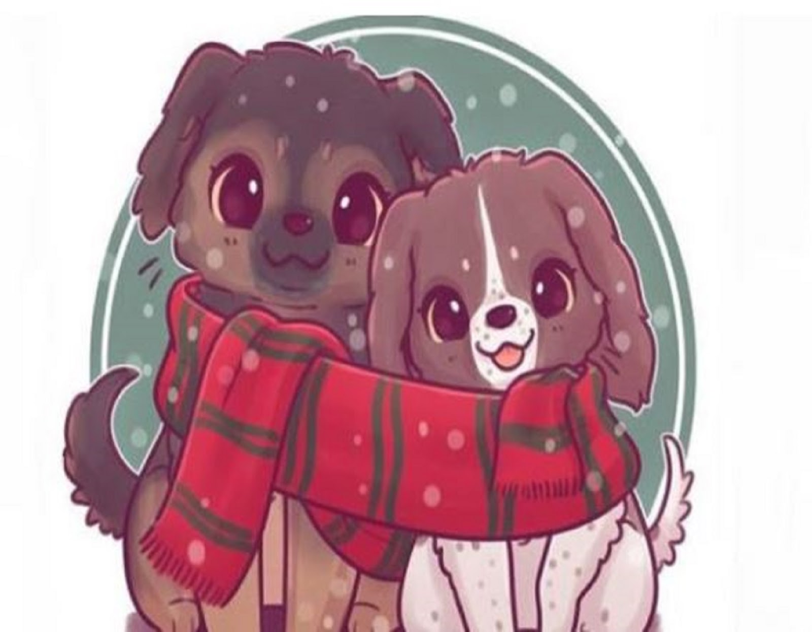 Милые нарисованные собачки