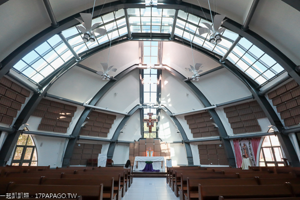 靜宜大學主顧聖母堂|台中沙鹿打卡新亮點，竹筍和魚融合的教堂
