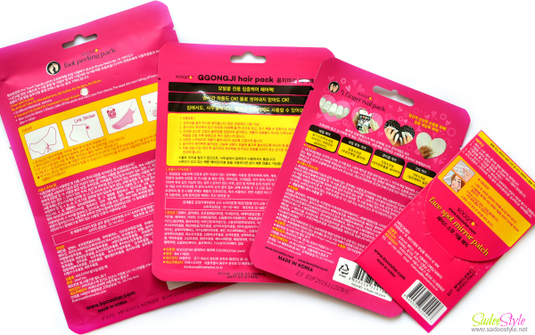 Kocostar 4 package set (Ggongi hair pack 10ea, face spot mirror patch, finger nail pack, foot pealing pack) Kocostar 4 package set (Ggongi hair pack 10ea, face spot mirror patch, finger nail pack, foot pealing pack)
