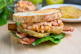 photo -Sandwich with Fried Green Tomato BLT with Pimento Cheese