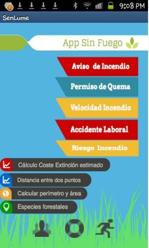 App Android Sin fuego (link deshabilitado)