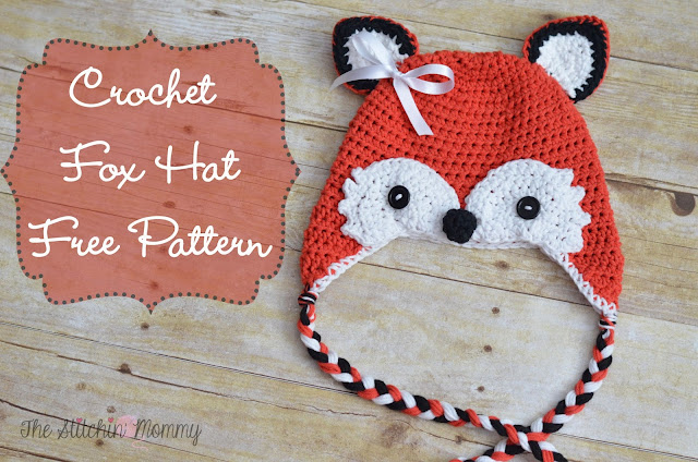 Crochet Fox Hat - Free Pattern by The Stitchin' Mommy www.thestitchinmommy.com