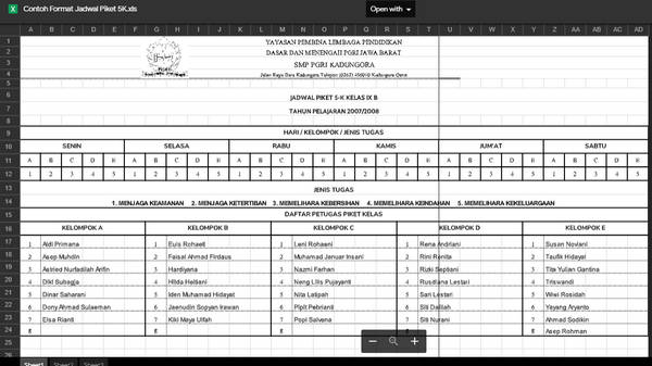 Contoh Jadwal Piket Guru / Search Q Contoh Jadwal Piket Kebersihan