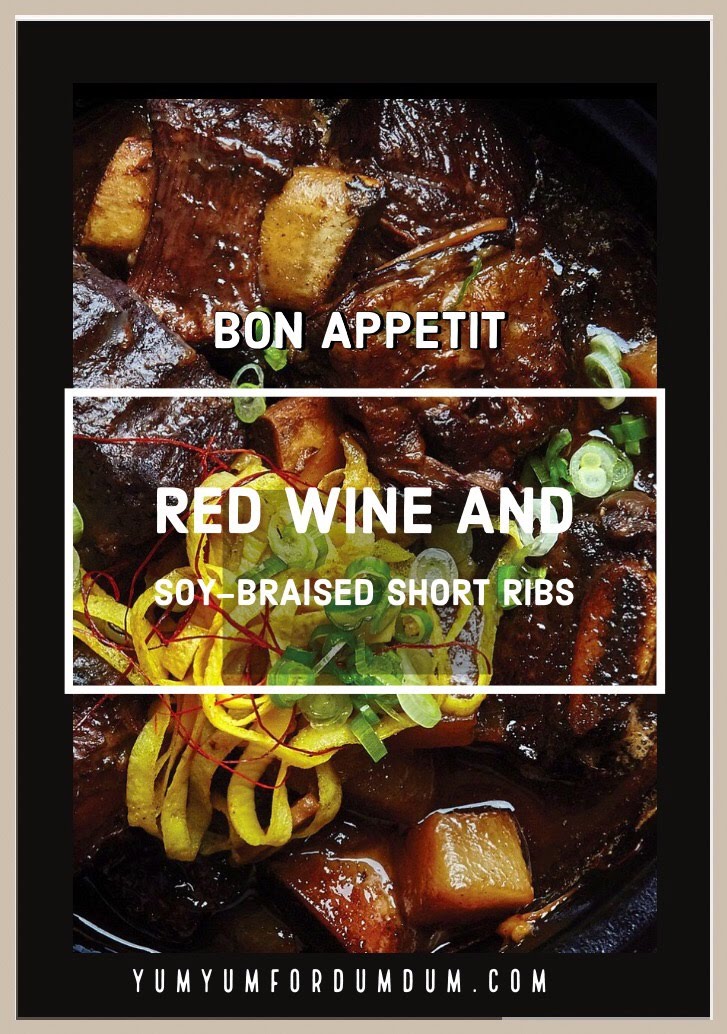 Yum Yum for Dum Dum bon appetit Red Wine SoyBraised Short Ribs