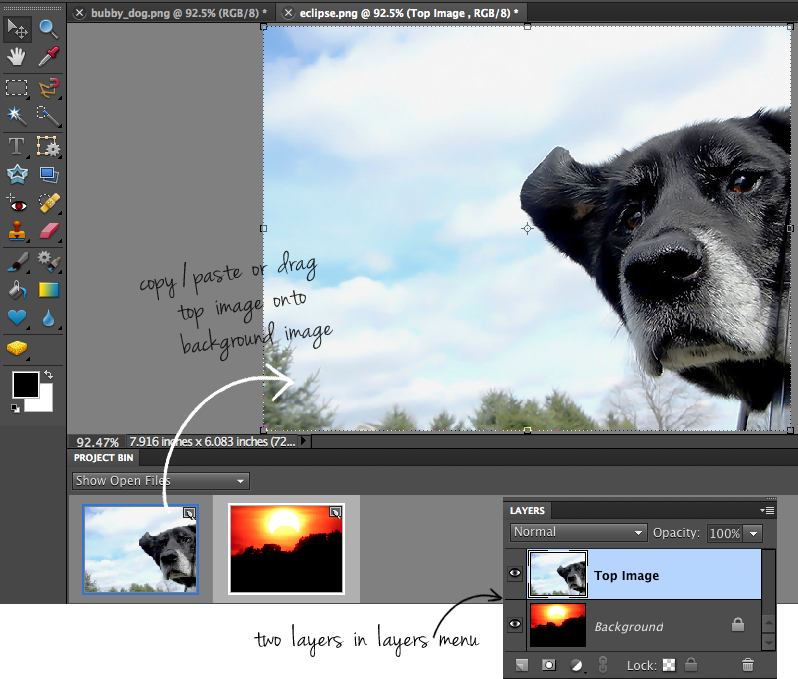 create artistic double exposure effects