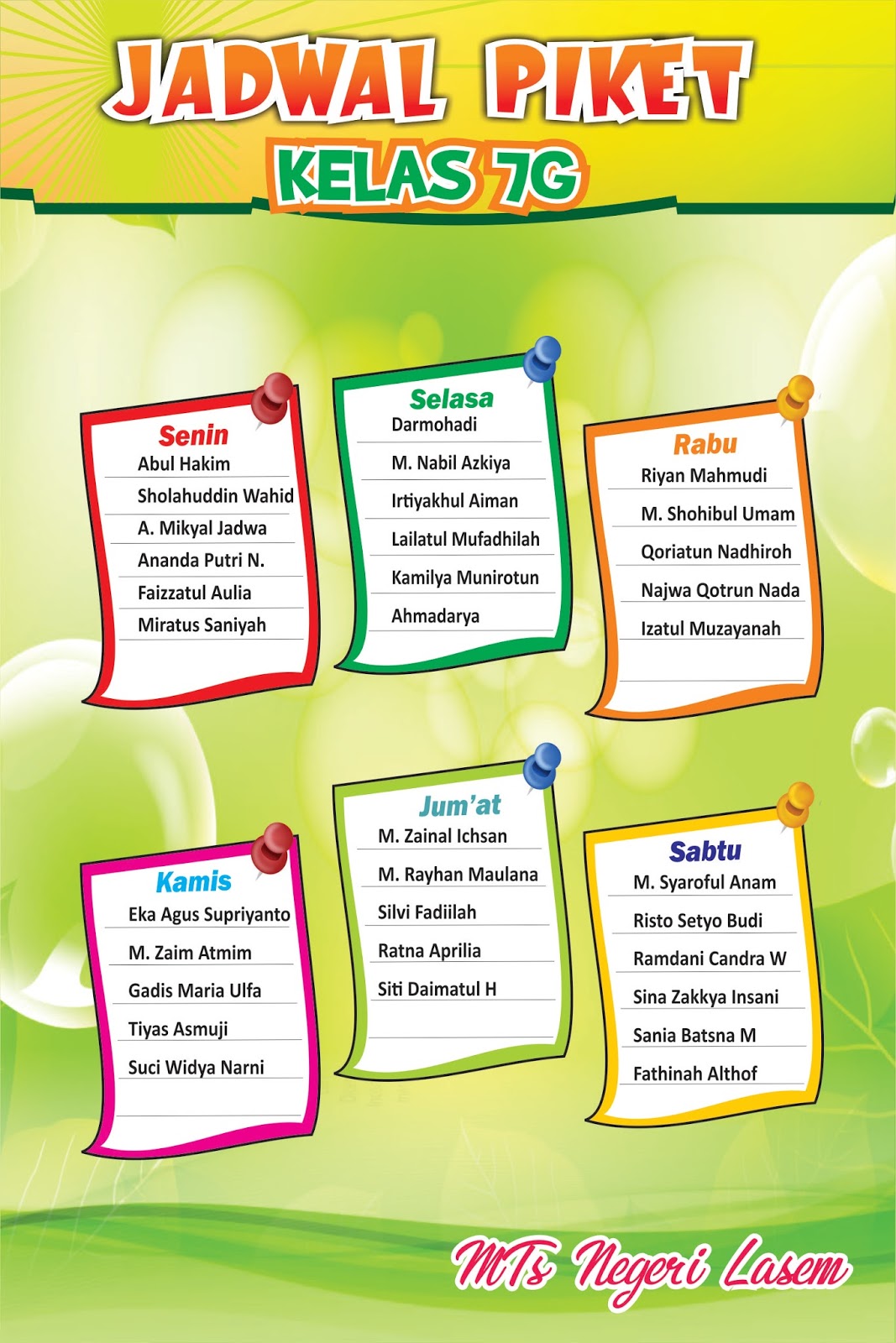 Download Template Jadwal Piket Download Template Jadwal Piket