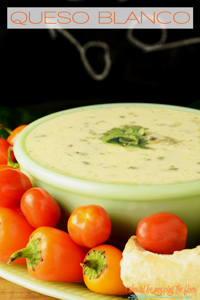 Queso Blanco Dip | This easy Tex-Mex dip is perfect to serve for any gathering or tailgate party.