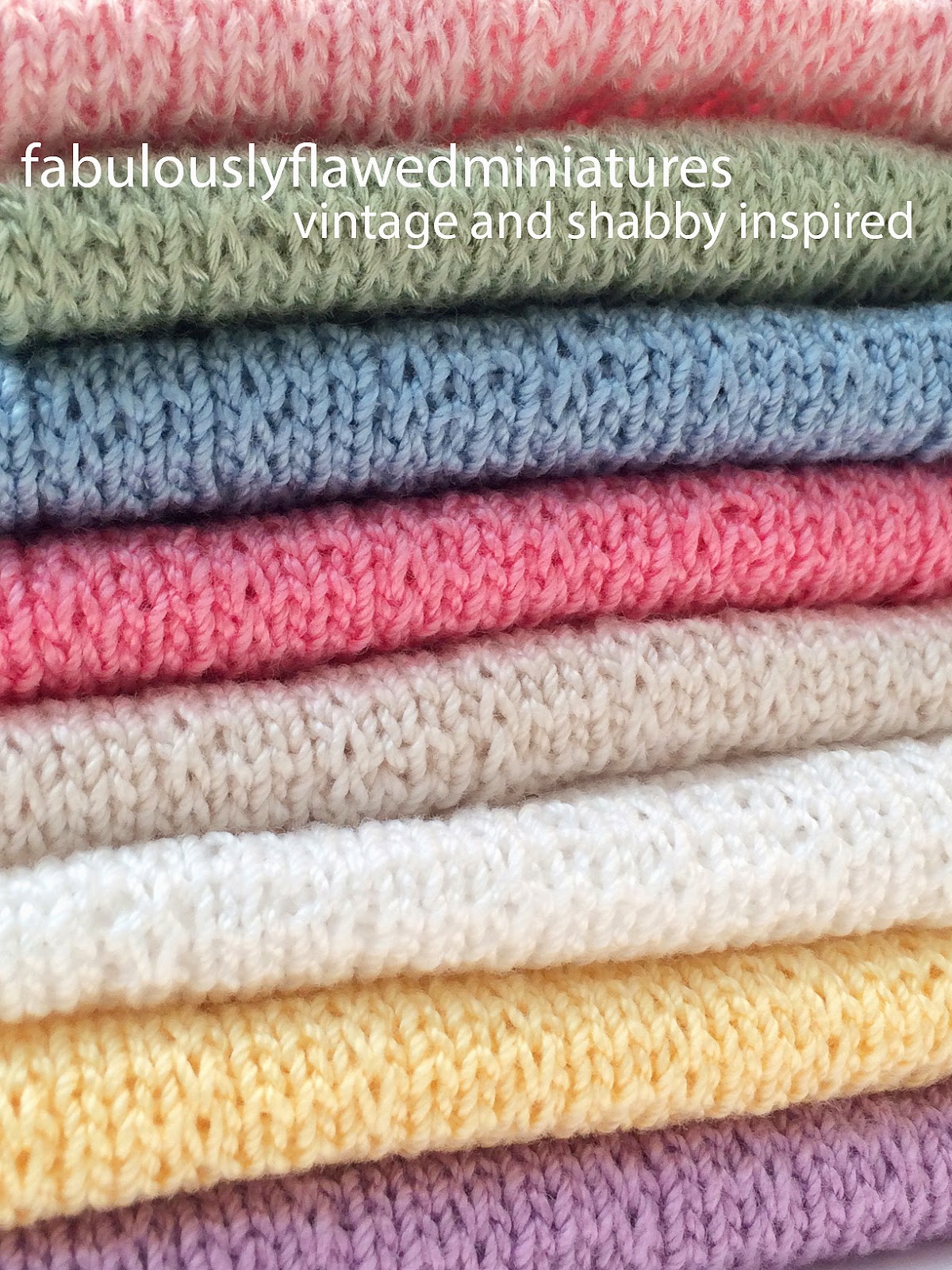 Fabulously Flawed Miniatures More Miniature Hand Knitted Blankets and