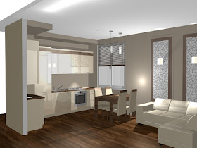 kuchnia z salonem aneks kuchenny