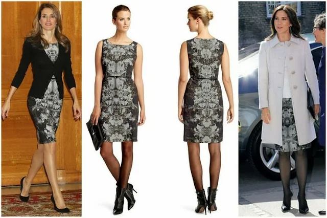 Princess Letizia's dress from Hugo Boss. We have seen the same dress Crown Princess Mary  too