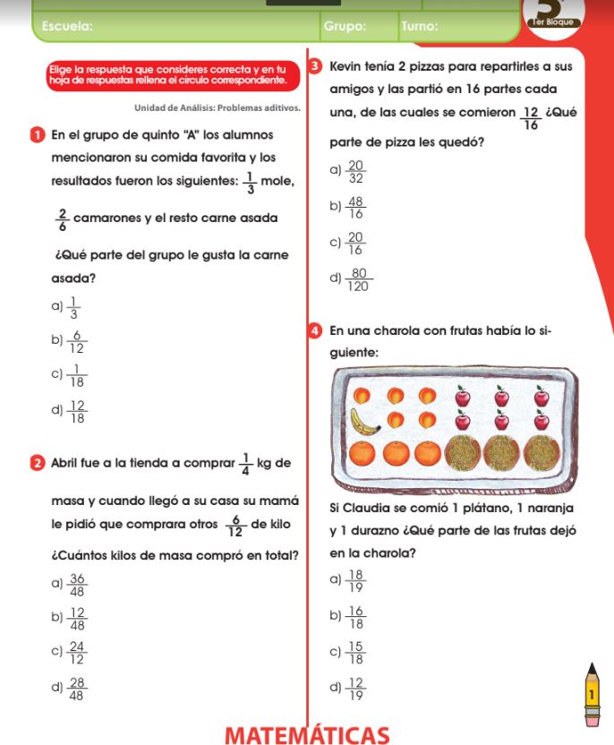 Lista 96+ Foto Examen De Quinto Grado De Primaria Tercer Bimestre Alta