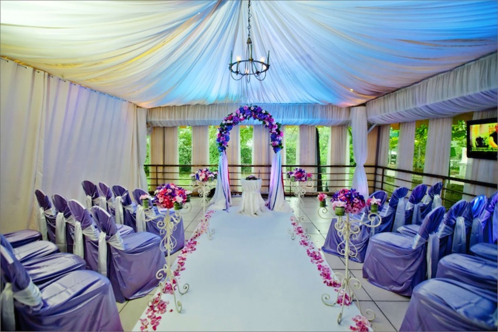 Marvelous Purple Wedding Decoration All About Wedding