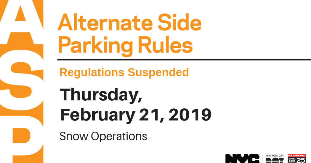KARMABrooklyn Blog ALTERNATE SIDE PARKING SUSPENDED TOMORROW