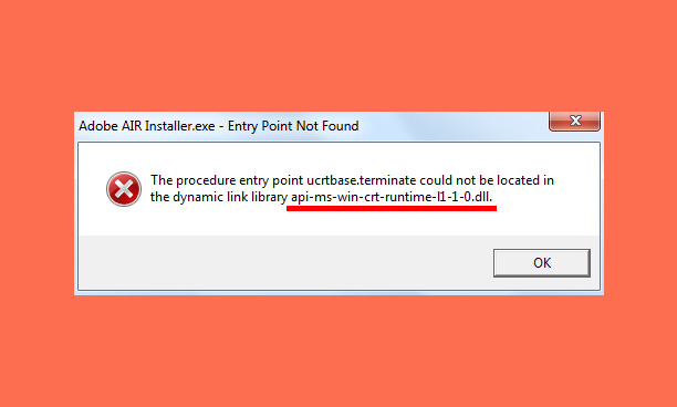 Cara Memperbaiki Error Windows 7 : api-ms-win-crt-runtime-l1-1-0.dll