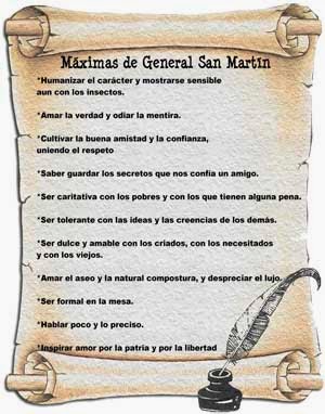 máximas de San Martín