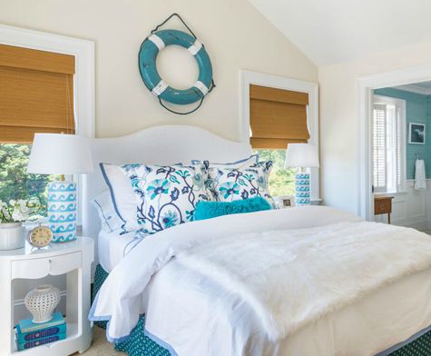 Ocean Decorations For Bedroom | blue and white wave table ls in an ocean theme bedroom Ocean Decorations For Bedroom | blue and white wave table ls in an ocean theme bedroom