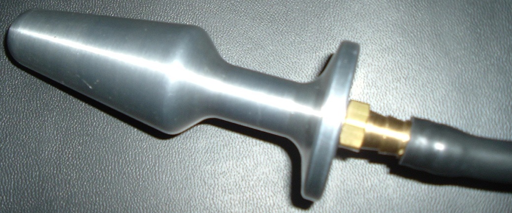 Анальная пробка Zepplin Black Inflatable Anal Wand Seven Creations, черный 3000007022/2K348BLK BX GP - Seven Creations - Надувные анальные игрушки - Купить