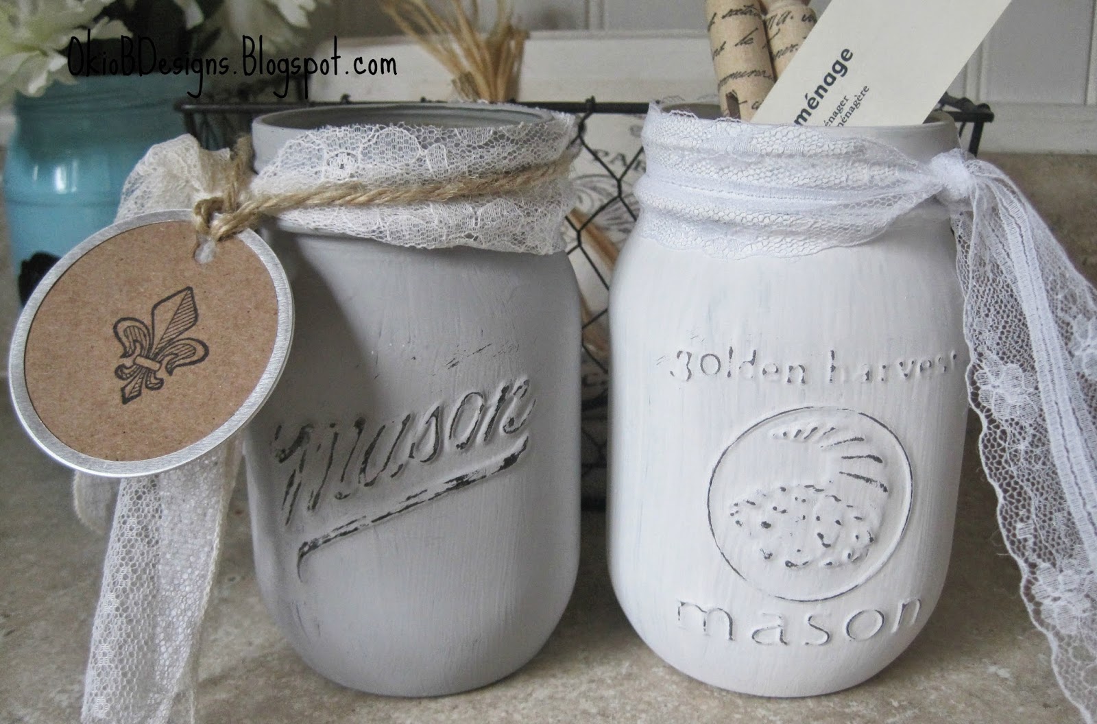 Chalk Paint Mason Jars Okio B Designs