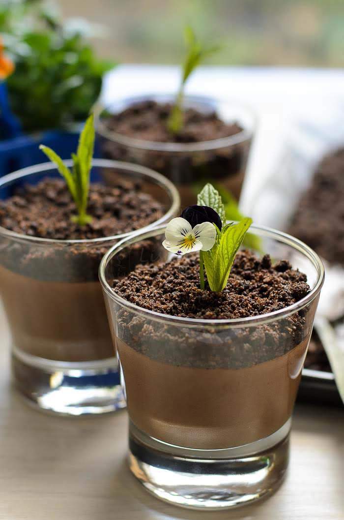 Chocolate Mousse with Chocolate Dirt Chocolate Mousse with Chocolate Dirt recipe