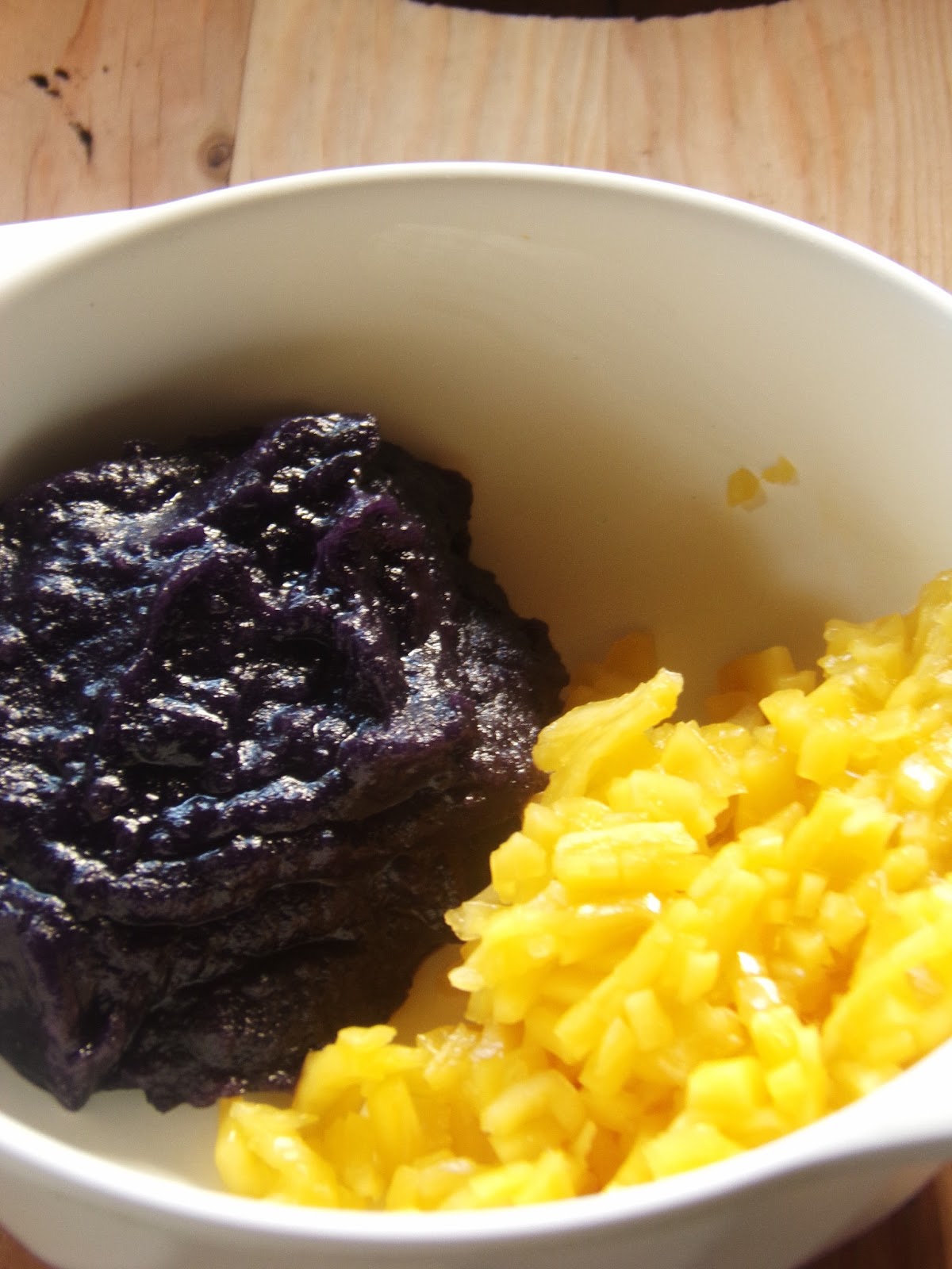 Purple Yam and Jackfruit Filled Sticky Rice Dumplings in Coconut Milk ...