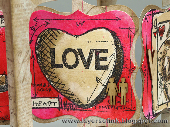 Layers of ink: Valentine Blueprints Accordion Card