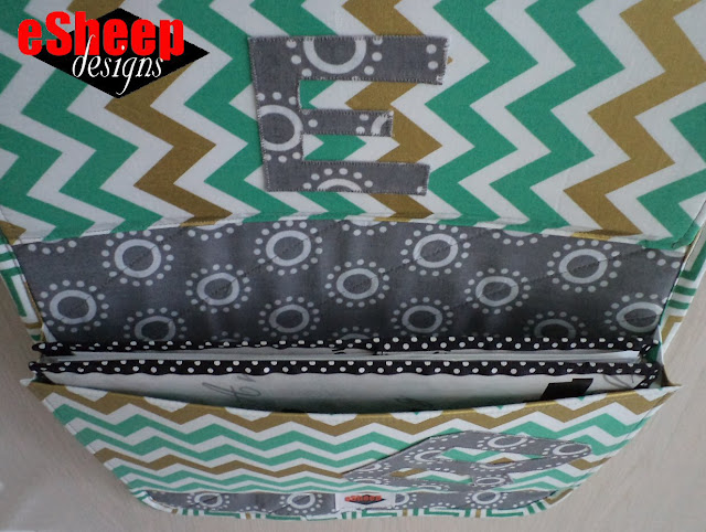 Quilted Hanging File Organizer by eSheep Designs
