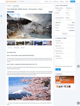 Giao diện đặt tour du lịch online đẹp mẫu số 2