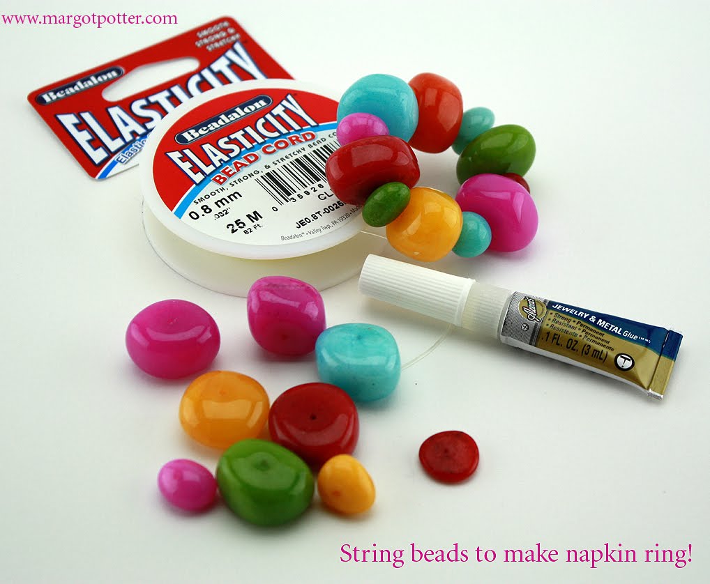 The Impatient Crafter iLoveToCreate Teen Crafts Peeps Stenciled Napkin with Jelly Bean Ring