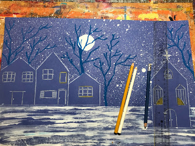 that artist woman: Snowy Church or Village