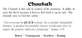 James 1:19 Cheetah