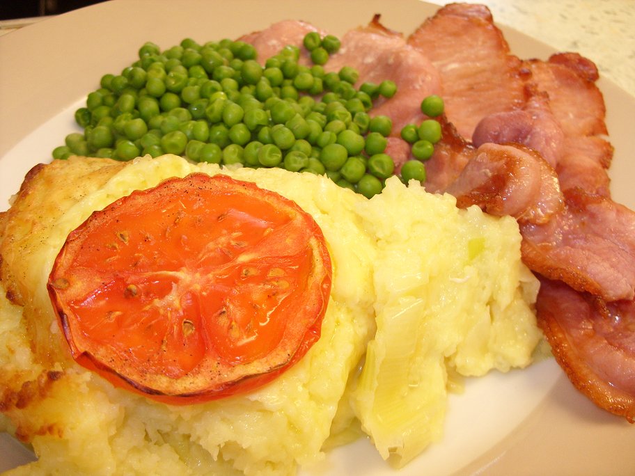 Jenny Eatwell's Rhubarb & Ginger Potato, cheese & leek "Pie"