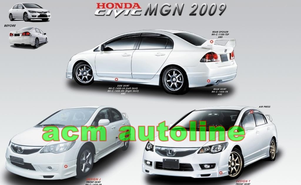 HONDA CIVIC 09 MUGEN BODYKIT AND SPOILER