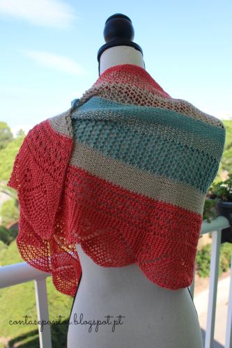 Xaile Alfama - Crochetando e tricotando Xaile Alfama - Crochetando e tricotando
