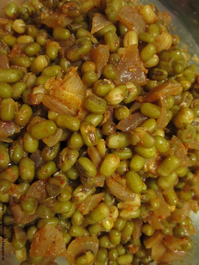 a2zindianrecipes Moong beans usal
