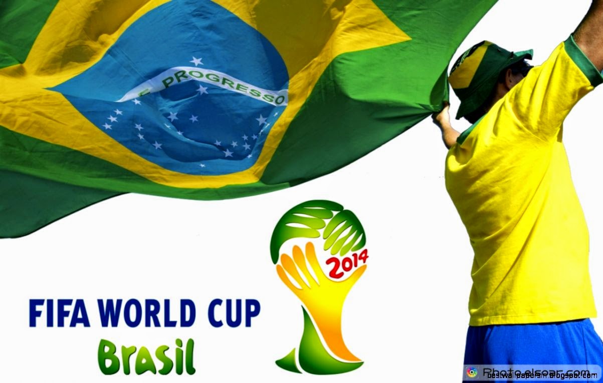 Brazilian Man With Fifa World Cup Brazil And Flag   1280x851