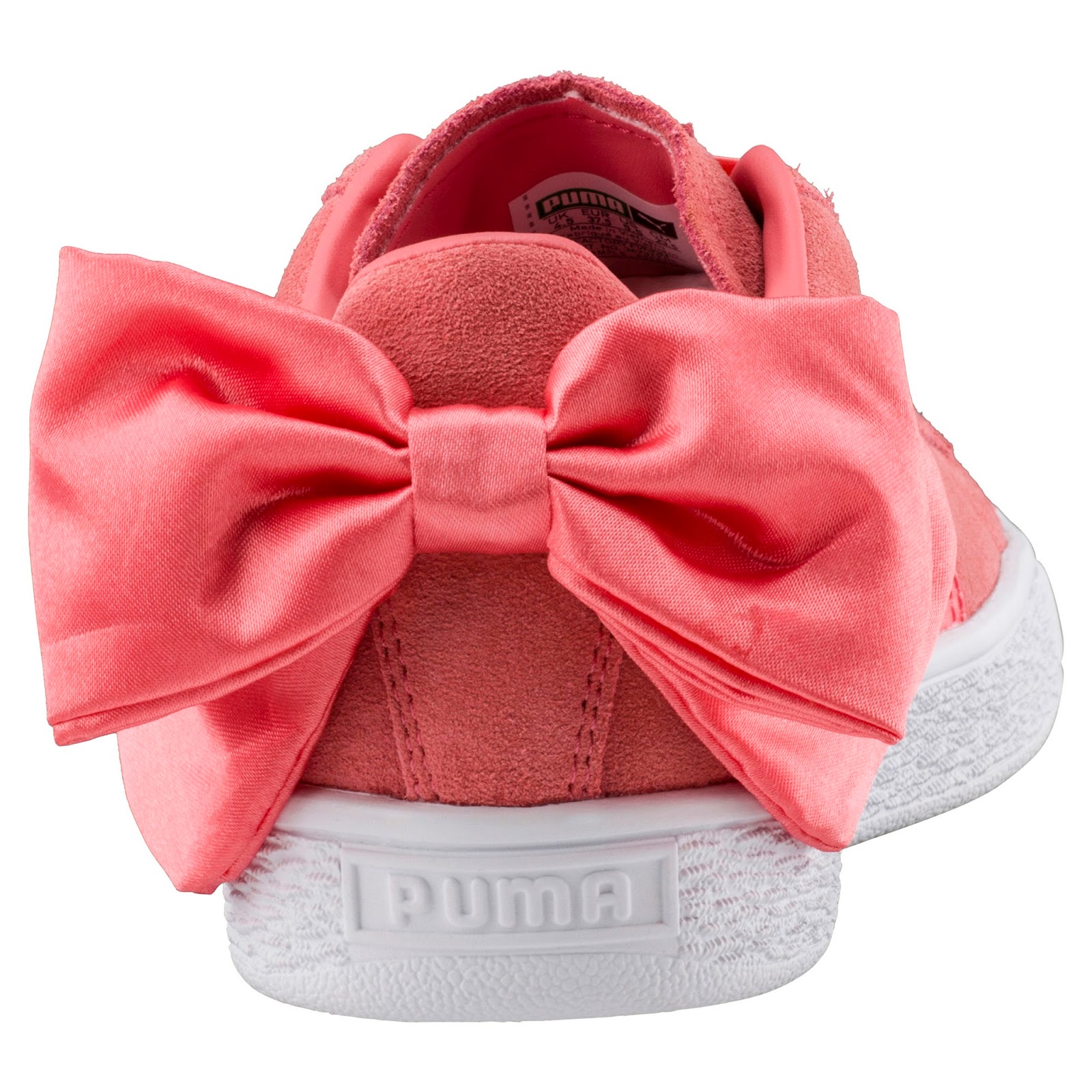 puma suede bow pink