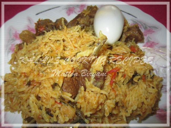 KALAI'S COOKING RECIPES: Mutton Biryani Pressure Cooking Method | Attu ...