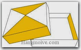 Bước 11: Hoàn thành cách xếp hộp giấy vuông, mỏng, dẹt bằng giấy theo phong cách origami.