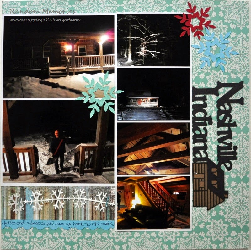 Random Memories Two Page Scrapbook Layout Nashville, Indiana