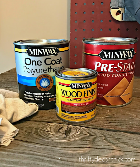 How to stain a wood frame with Minwax