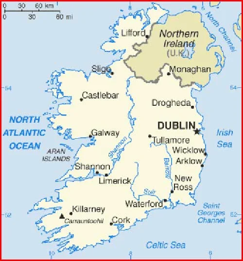 image: Ireland Political Map