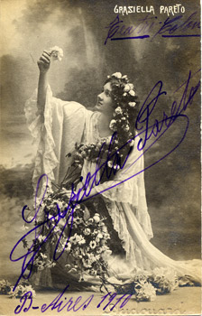 OPERA SINGERS Graziella Pareto (Soprano) (Barcelona 1889