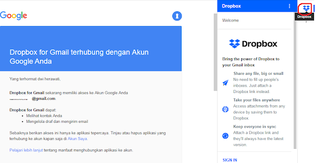 Cara akses dropbox dari gmail-1 Cara akses dropbox dari gmail-1