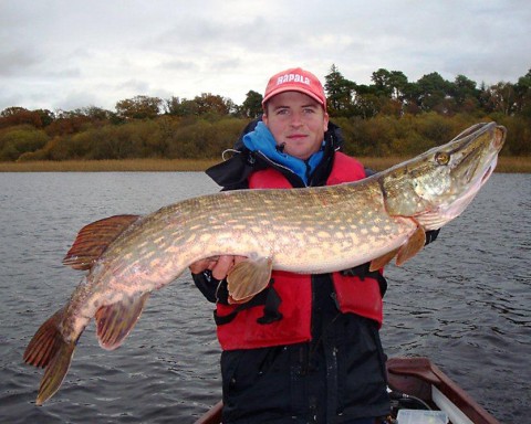 ireland fishing caught pike fish biggest big record international