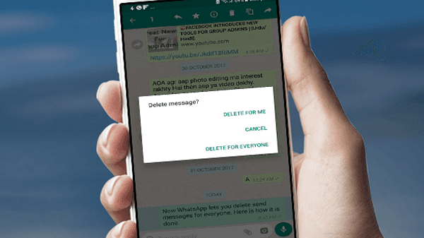 Whatsapp extend a remove messages after sending it to more than an hour and they hurried to load the new version of the application
