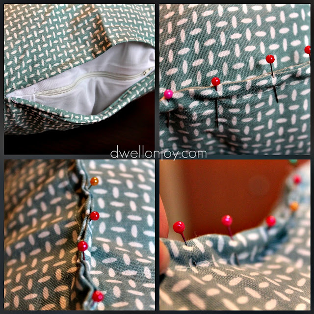Napkins into Pillows! {sewing project #2} Dwell on Joy