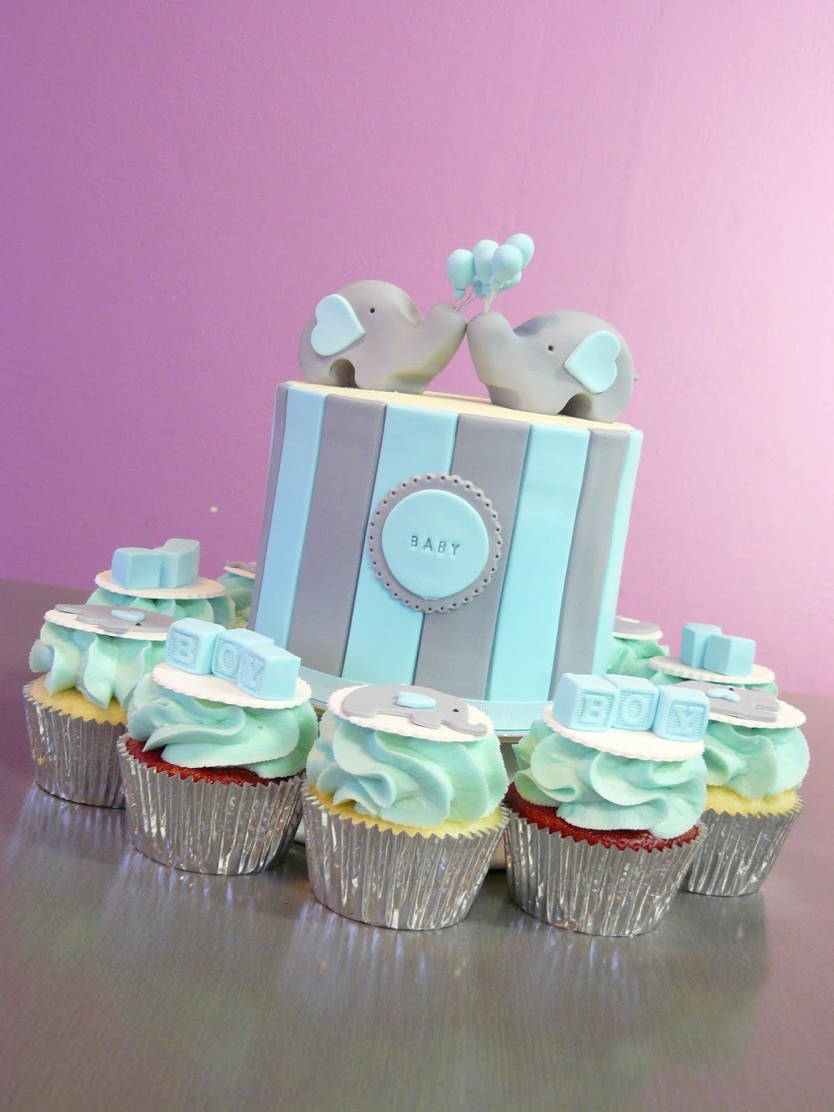 The Cup Cake Taste Brisbane Cupcakes Elephant Baby Shower Combo